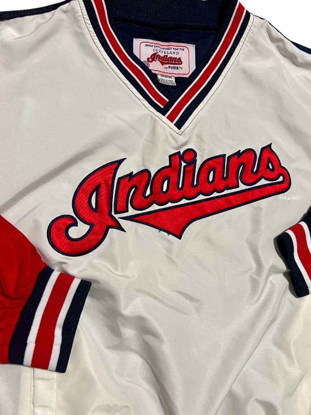 Cleveland Indians '00 Puma Vintage Y2K Jacobs Field Pullover Jacket, Men's Med - Picture 2 of 9